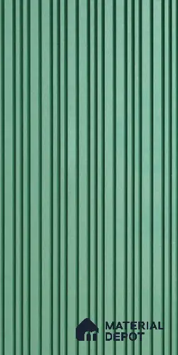 Green Plain Colour Louver 6104 GLO (6104) 8 ft x 4 ft MDF Panel - 12 mm | Suitable for Feature Wall, TV Unit & Living Room | Width is Subjected to 5% Variation