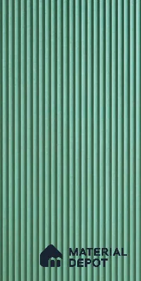 Green Plain Colour Louver 6105 GLO (6105) 8 ft x 4 ft MDF Panel - 12 mm | Suitable for Feature Wall, TV Unit & Living Room | Width is Subjected to 5% Variation