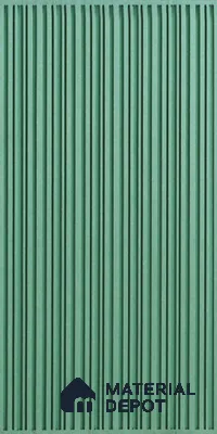 Green Plain Colour Louver 6108 GLO (6108) 8 ft x 4 ft MDF Panel - 12 mm | Suitable for Feature Wall, TV Unit & Living Room | Width is Subjected to 5% Variation