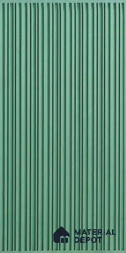 Green Plain Colour Louver 6108 GLO (6108) 8 ft x 4 ft MDF Panel - 12 mm | Suitable for Feature Wall, TV Unit & Living Room | Width is Subjected to 5% Variation