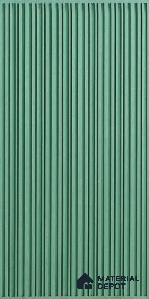 Green Plain Colour Louver 6108 GLO (6108) 8 ft x 4 ft MDF Panel - 12 mm | Suitable for Feature Wall, TV Unit & Living Room | Width is Subjected to 5% Variation