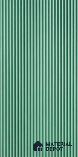 Green Plain Colour Louver 6109 GLO (6109) 8 ft x 4 ft HDHMR Panel - 12 mm | Suitable for Feature Wall, TV Unit & Living Room | Width is Subjected to 5% Variation