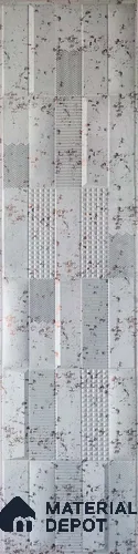 White Patterned Look Charcoal Decorative Wall Panel 7914 8 ft x 2 ft - 1.5 mm | Suitable for Feature Wall, TV Unit & Living Room | Width is Subjected to 5% Variation