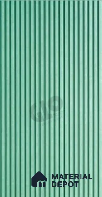Green Plain Colour Louver PN 04199 B 8 ft x 4 ft HDHMR Panel - 12 mm | Suitable for Feature Wall, TV Unit & Living Room | Width is Subjected to 5% Variation