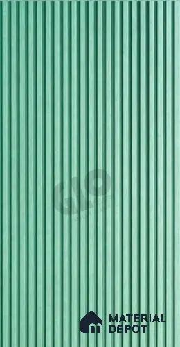 Green Plain Colour Louver PN 04199 B 8 ft x 4 ft HDHMR Panel - 12 mm | Suitable for Feature Wall, TV Unit & Living Room | Width is Subjected to 5% Variation