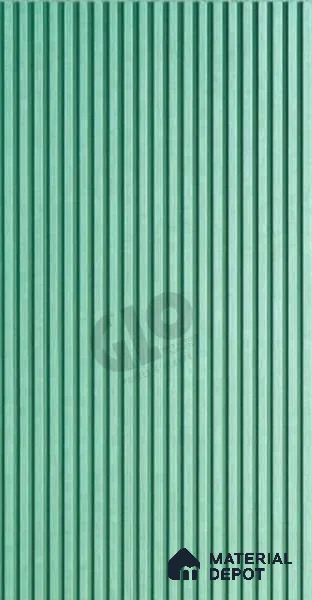 Green Plain Colour Louver PN 04199 B 8 ft x 4 ft HDHMR Panel - 12 mm | Suitable for Feature Wall, TV Unit & Living Room | Width is Subjected to 5% Variation