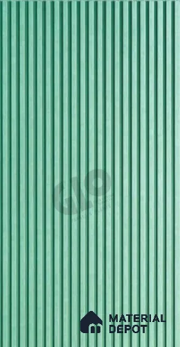 Green Plain Colour Louver PN 02551 8 ft x 4 ft MDF Panel - 17 mm | Suitable for Feature Wall, TV Unit & Living Room | Width is Subjected to 5% Variation