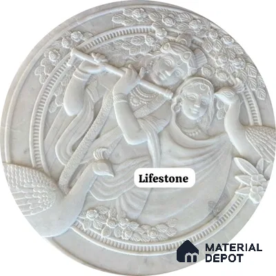 Duco Paintable Art Work CNC Made 4 ft x 4 ft HDHMR Panel - 30 mm ( 2.5 ft Diameter )