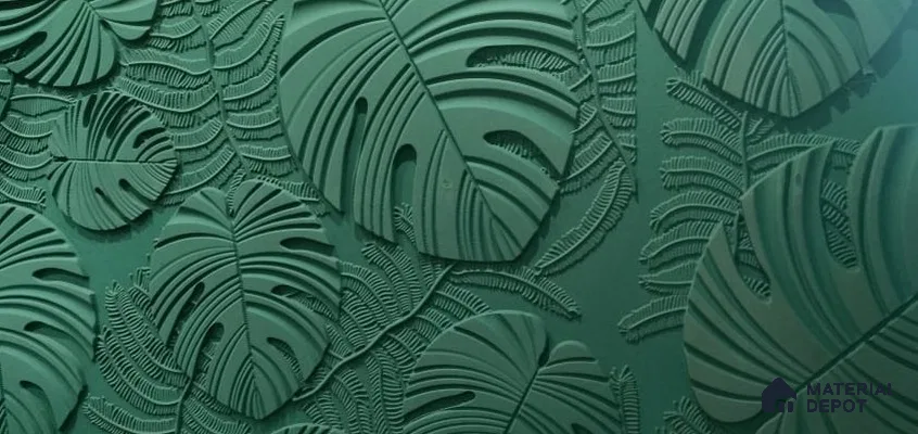 Duco Paintable Leaf Pattern CNC Made HDHMR Panel 8 ft x 4 ft - 25 mm