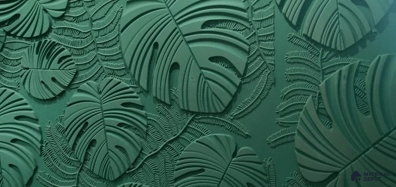 Duco Paintable Leaf Pattern CNC Made HDHMR Panel 8 ft x 4 ft - 25 mm