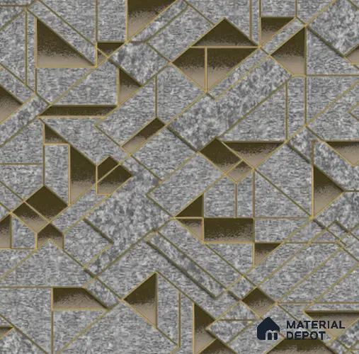 210503 | 10 Meter x 21 Inches Geometric Look Wallpaper - 57.37 Sq. Ft. | Minimum 15% wastage during installation