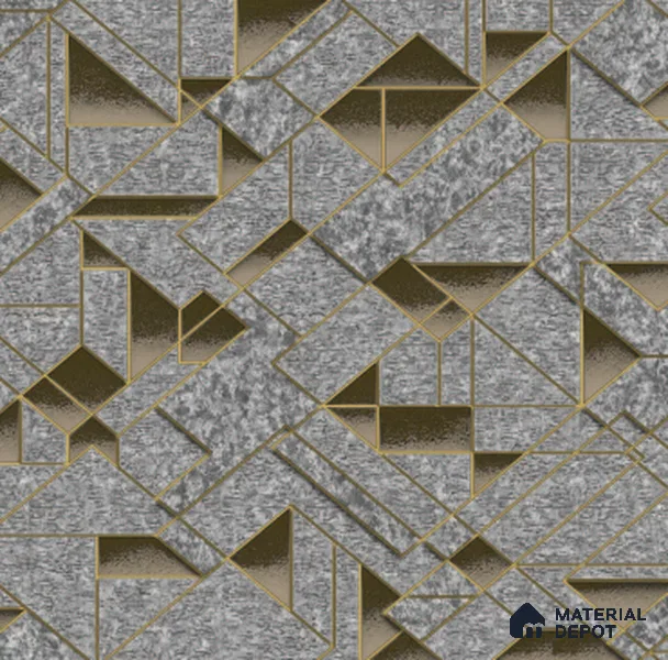 210503 | 10 Meter x 21 Inches Geometric Look Wallpaper - 57.37 Sq. Ft. | Minimum 15% wastage during installation
