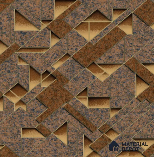 210504 | 10 Meter x 21 Inches Geometric Look Wallpaper - 57.37 Sq. Ft. | Minimum 15% wastage during installation