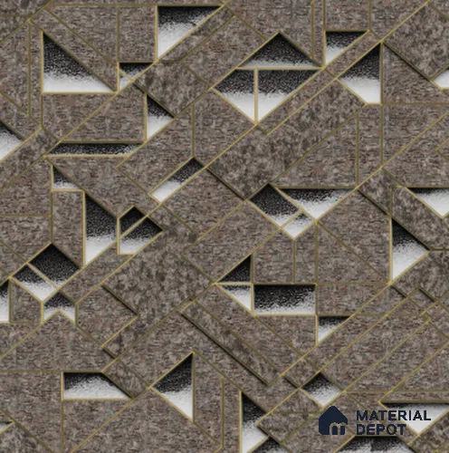210505 | 10 Meter x 21 Inches Geometric Look Wallpaper - 57.37 Sq. Ft. | Minimum 15% wastage during installation