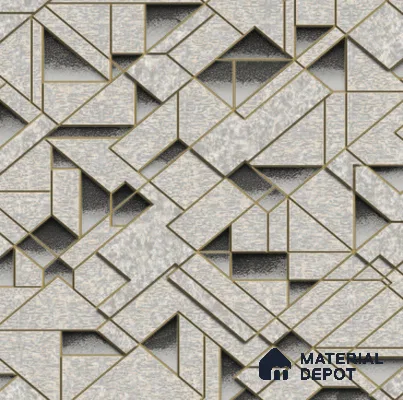 210507 | 10 Meter x 21 Inches Geometric Look Wallpaper - 57.37 Sq. Ft. | Minimum 15% wastage during installation
