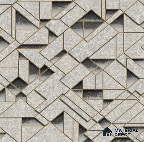 210507 | 10 Meter x 21 Inches Geometric Look Wallpaper - 57.37 Sq. Ft. | Minimum 15% wastage during installation