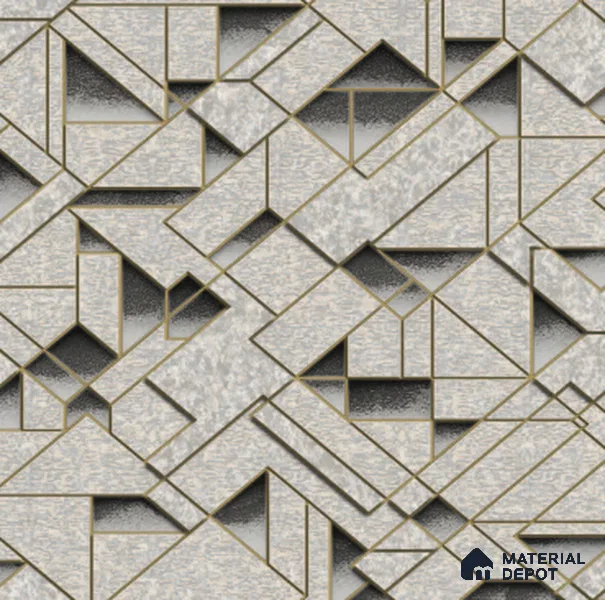 210507 | 10 Meter x 21 Inches Geometric Look Wallpaper - 57.37 Sq. Ft. | Minimum 15% wastage during installation