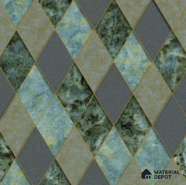 210512 | 10 Meter x 21 Inches Geometric Look Wallpaper - 57.37 Sq. Ft. | Minimum 15% wastage during installation