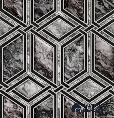210522 | 10 Meter x 21 Inches Geometric Look Wallpaper - 57.37 Sq. Ft. | Minimum 15% wastage during installation