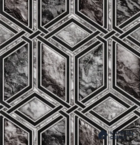 210522 | 10 Meter x 21 Inches Geometric Look Wallpaper - 57.37 Sq. Ft. | Minimum 15% wastage during installation