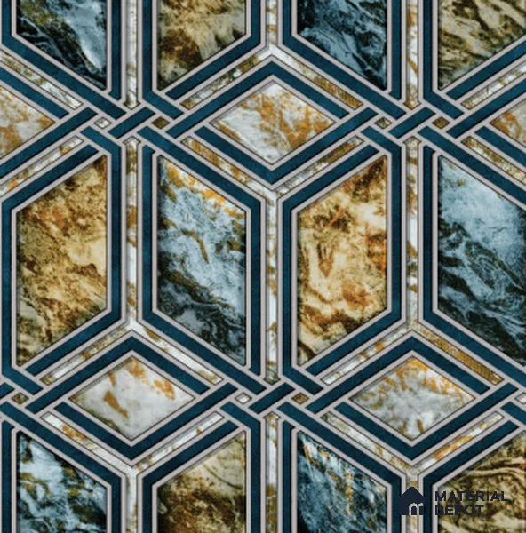 210524 | 10 Meter x 21 Inches Geometric Look Wallpaper - 57.37 Sq. Ft. | Minimum 15% wastage during installation