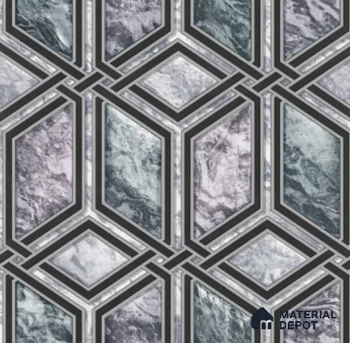 210527 | 10 Meter x 21 Inches Geometric Look Wallpaper - 57.37 Sq. Ft. | Minimum 15% wastage during installation