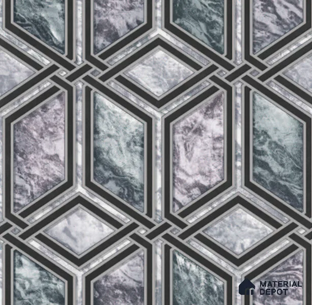 210527 | 10 Meter x 21 Inches Geometric Look Wallpaper - 57.37 Sq. Ft. | Minimum 15% wastage during installation