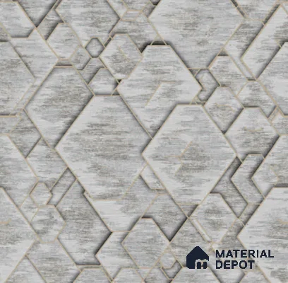 210554 | 10 Meter x 21 Inches Geometric Look Wallpaper - 57.37 Sq. Ft. | Minimum 15% wastage during installation