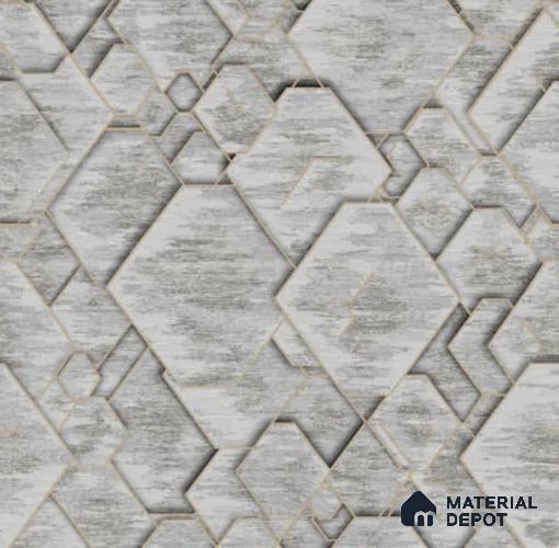 210554 | 10 Meter x 21 Inches Geometric Look Wallpaper - 57.37 Sq. Ft. | Minimum 15% wastage during installation