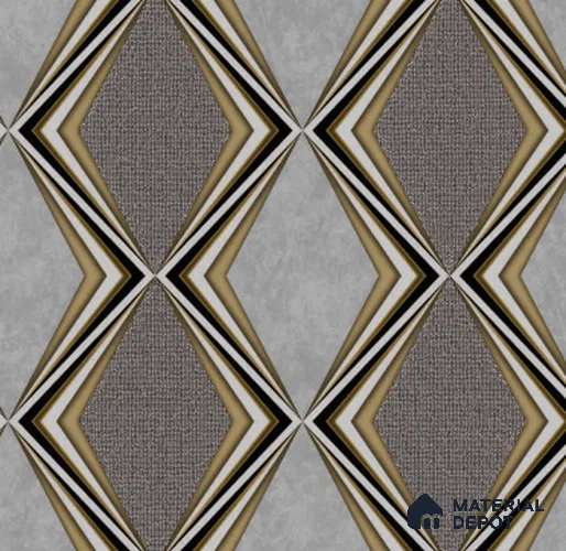 210562 | 10 Meter x 21 Inches Geometric Look Wallpaper - 57.37 Sq. Ft. | Minimum 15% wastage during installation