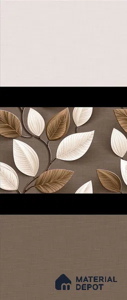TL 02419 C Dark Brown 18 x 12 inch Glossy Finish Ceramic Wall Tile - 7 mm