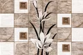 TL 03712 D Highlighter 1 Light Brown & White 18 x 12 inch Glossy Finish Ceramic Wall Tile - 7 mm | Image 01