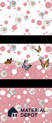 TL 02426 C Highlighter Red & White 18 x 12 inch Glossy Finish Ceramic Wall Tile - 7 mm