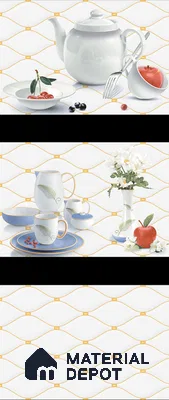 TL 02430 A Highlighter 1 Polar White & Red 18 x 12 inch Glossy Finish Ceramic Wall Tile - 7 mm
