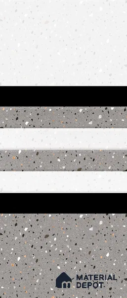 TL 02432 C Highlighter 1 Terrazzo Grey 18 x 12 inch Glossy Finish Ceramic Wall Tile - 7 mm