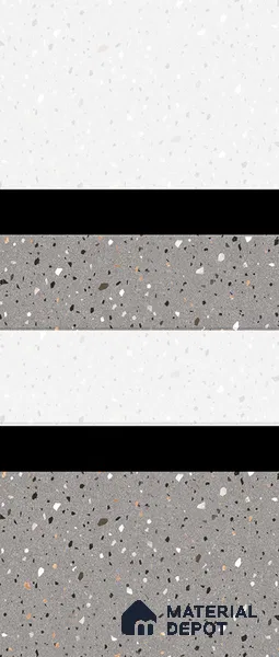 TL 02432 D Highlighter 2 Terrazzo White 18 x 12 inch Glossy Finish Ceramic Wall Tile - 7 mm