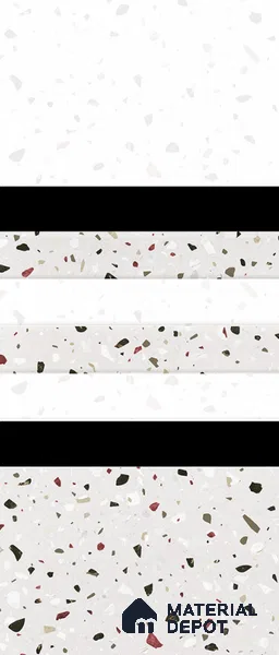 TL 02433 C Highlighter 1 White & Light Grey 18 x 12 inch Glossy Finish Ceramic Wall Tile - 7 mm