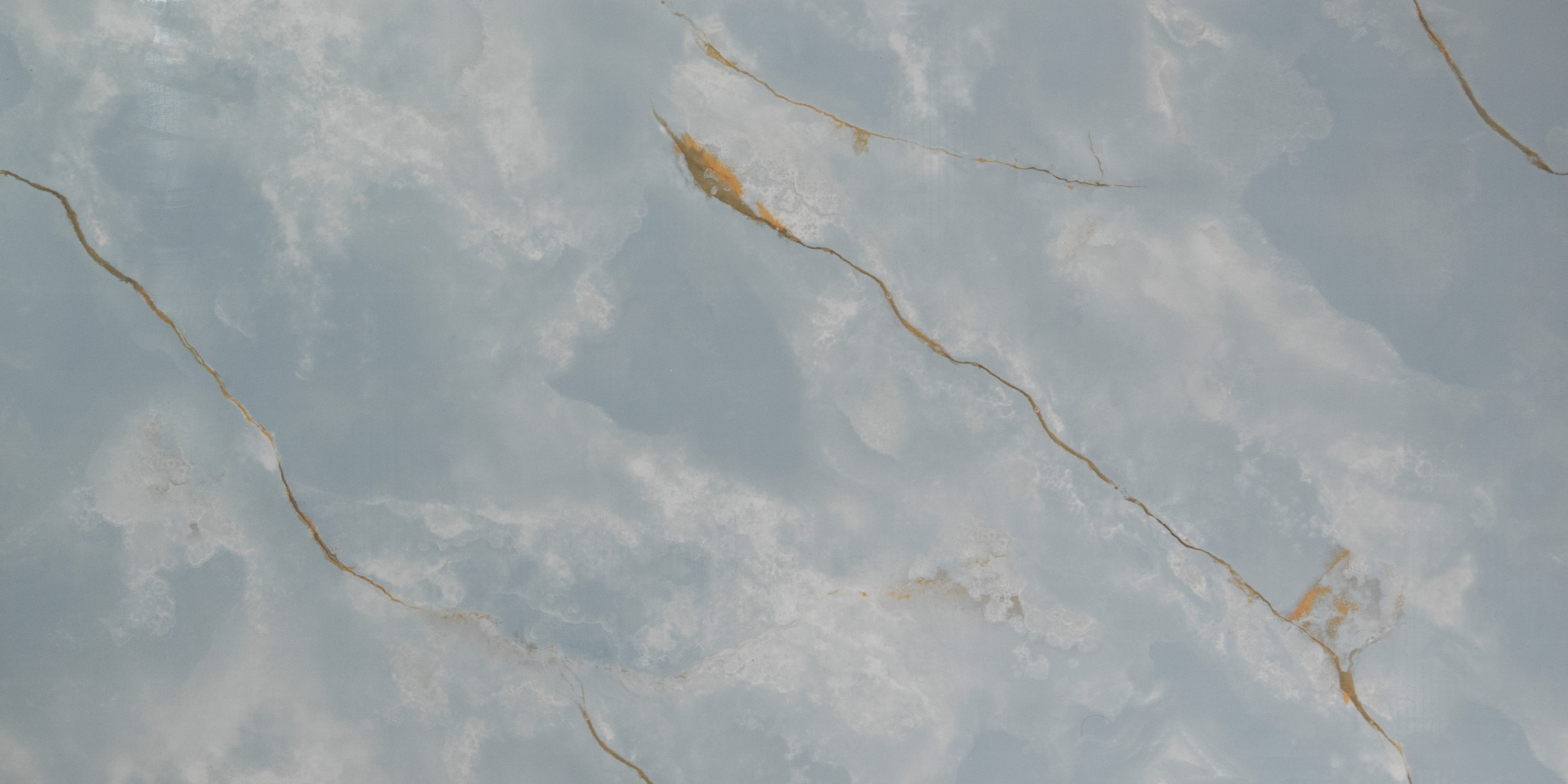TL 00634 Blue 2 ft x 4 ft Glossy Finish Endless Vitrified Floor & Wall Tile - 9 mm