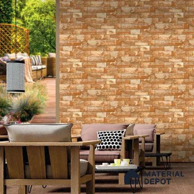 TL 04274 Earth Brown Matte Finish 600 x 300 mm Elevation Wall Cladding Tile - 10 mm