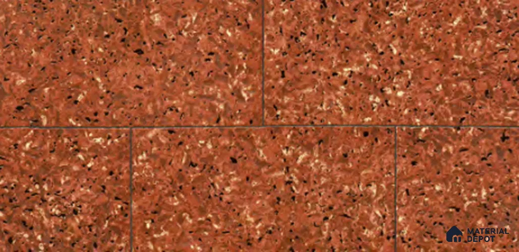 Stone Elevation Wall Tile TL 04279 Kerala Brown Granite 2 ft x 1 ft Matte Finish Ceramic Tile - 11 mm | Suitable for Building Facades, Stair Lobbies & Courtyard Walls