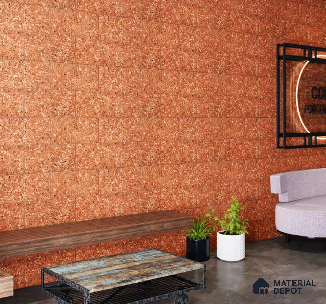 TL 04279 Brown Matte Finish 600 x 300 mm Elevation Wall Cladding Tile - 10 mm