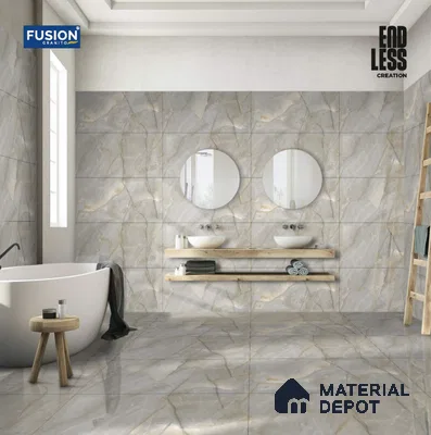TL 02976 Cashew Beige 4 ft x 2 ft Glossy Finish GVT Vitrified Wall & Floor Tile - 9 mm