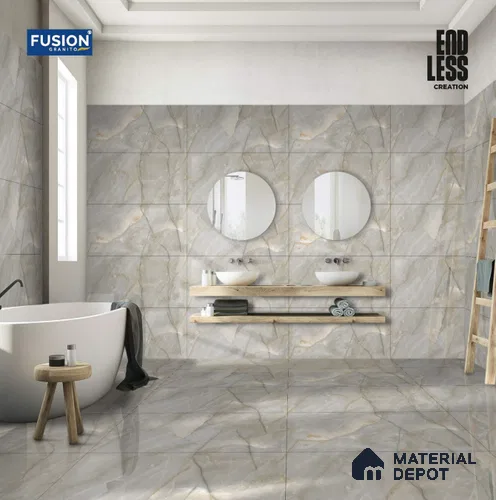 TL 02976 Cashew Beige 4 ft x 2 ft Glossy Finish GVT Vitrified Wall & Floor Tile - 9 mm
