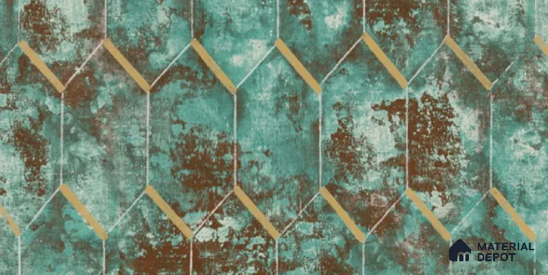 10102 | 10 Meter x 21 Inch Non Woven Geometric Look Wallpaper - 57 Sq. Ft. | Minimum 15% wastage during installation