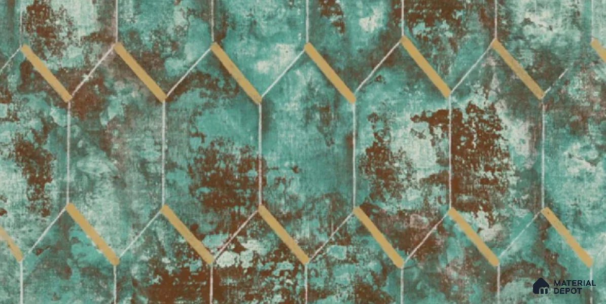 10102 | 10 Meter x 21 Inch Non Woven Geometric Look Wallpaper - 57 Sq. Ft. | Minimum 15% wastage during installation