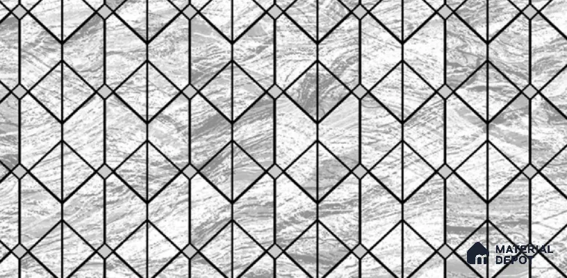 11302 | 10 Meter x 21 Inch Non Woven Geometric Look Wallpaper - 57 Sq. Ft. | Minimum 15% wastage during installation