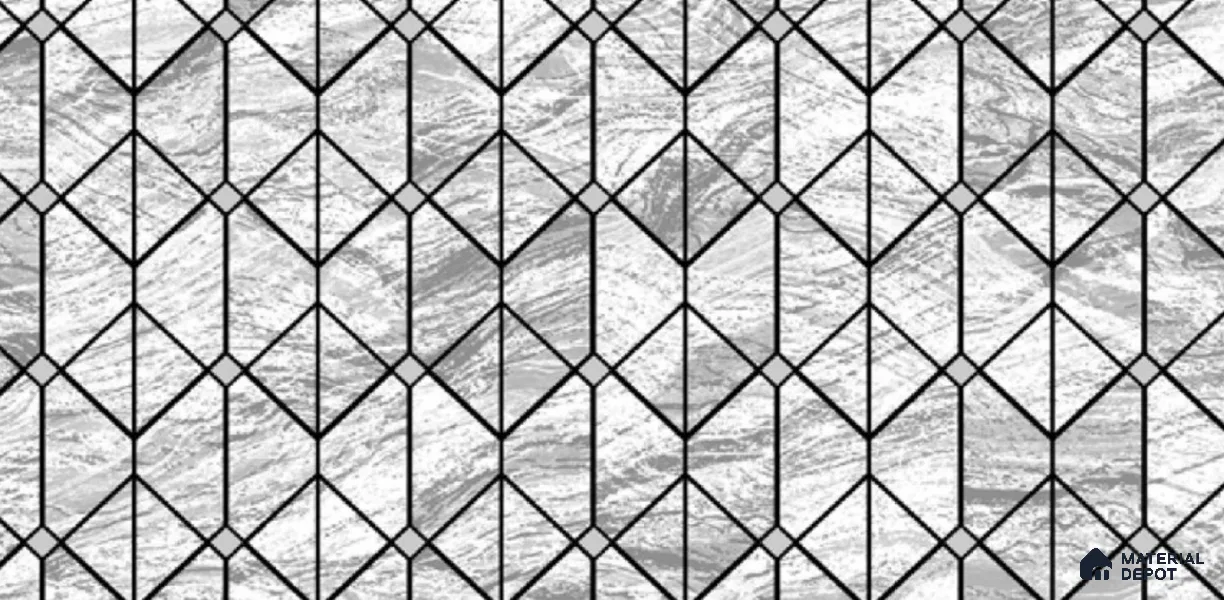 11302 | 10 Meter x 21 Inch Non Woven Geometric Look Wallpaper - 57 Sq. Ft. | Minimum 15% wastage during installation