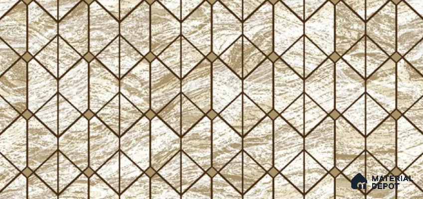 11303 | 10 Meter x 21 Inch Non Woven Geometric Look Wallpaper - 57 Sq. Ft. | Minimum 15% wastage during installation