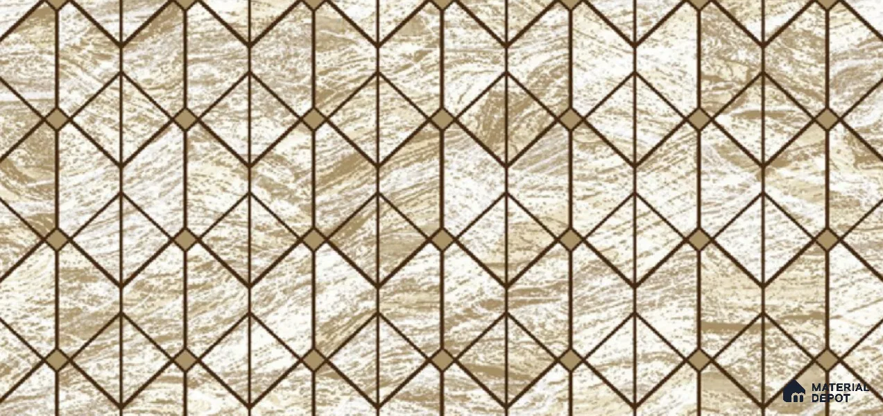 11303 | 10 Meter x 21 Inch Non Woven Geometric Look Wallpaper - 57 Sq. Ft. | Minimum 15% wastage during installation