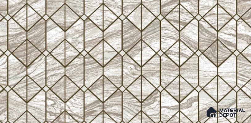 11304 | 10 Meter x 21 Inch Non Woven Geometric Look Wallpaper - 57 Sq. Ft. | Minimum 15% wastage during installation